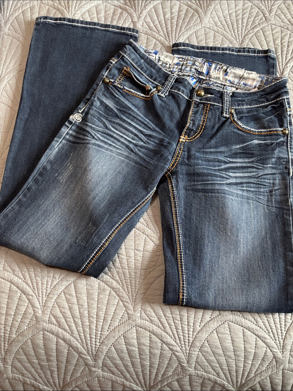 Adiktd Dark Blue Boot Cut Jeans